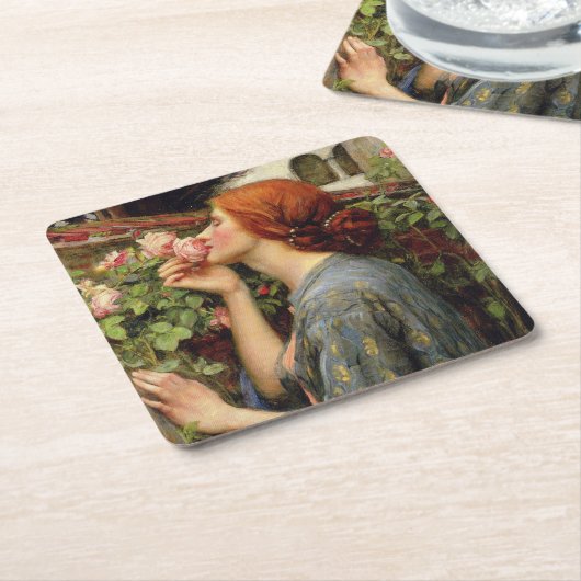 John William Waterhouse Rechteckiger Pappuntersetzer (angewinkelt)