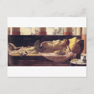 John William Waterhouse - Süßes Nichtstun Postkarte
