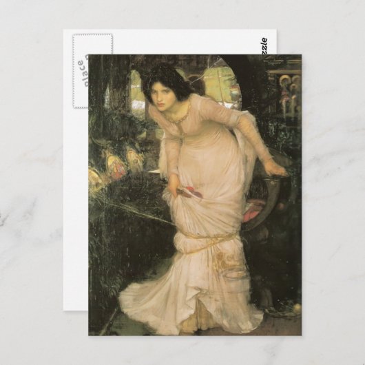 John William Waterhouse - The Lady of Shalott Postkarte (Vorne/Hinten)