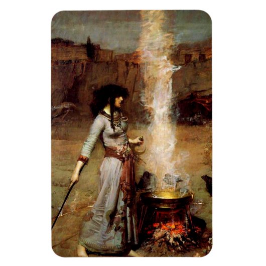 John William Waterhouse The Magic Circle Magnet (Vertikal)