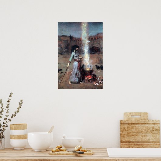 John William Waterhouse The Magic Circle Poster (Küche)