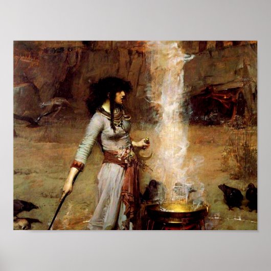 John William Waterhouse The Magic Circle Poster (Vorne)