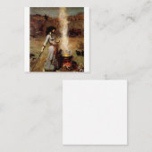 John William Waterhouse The Magic Circle Quadratische Visitenkarte (Vorne/Hinten)