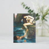 John William Waterhouse The Siren Postcard Postkarte (Stehend Vorderseite)