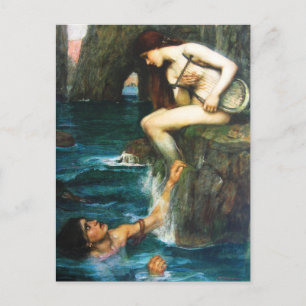 John William Waterhouse The Siren Postcard Postkarte