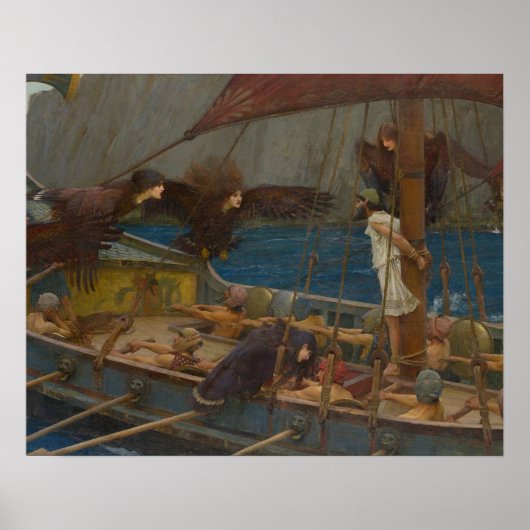 John William Waterhouse - Ulysses und die Sirens Poster (Vorne)