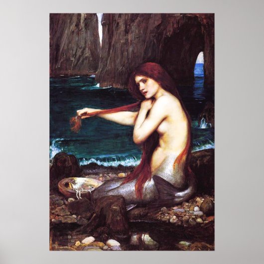 John William Waterhouse Vintag Mermaid Poster (Vorne)
