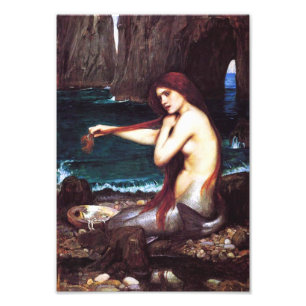 John William Waterhouse Vintage Meerjungfrau-Druck Fotodruck