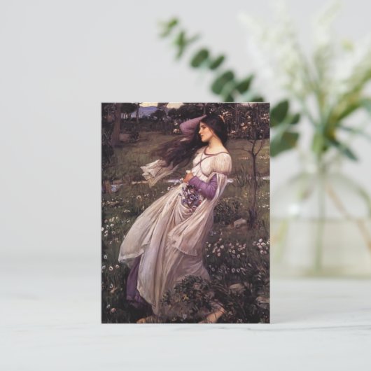 John William Waterhouse - Windblumen Postkarte (Stehend Vorderseite)