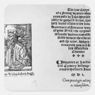 John Wycliffe Quadratischer Aufkleber