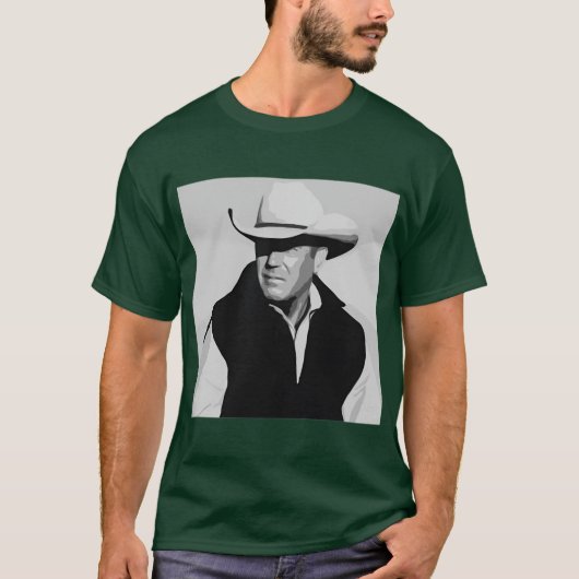 JOHNDUTTONKEVINCOSTNERYELLOWSTONETVSHOWCLASSIC vin T-Shirt (Vorderseite)