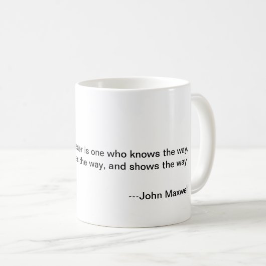 Johnmaxwell-Führungs-Tasse Kaffeetasse (VorderseiteRechts)