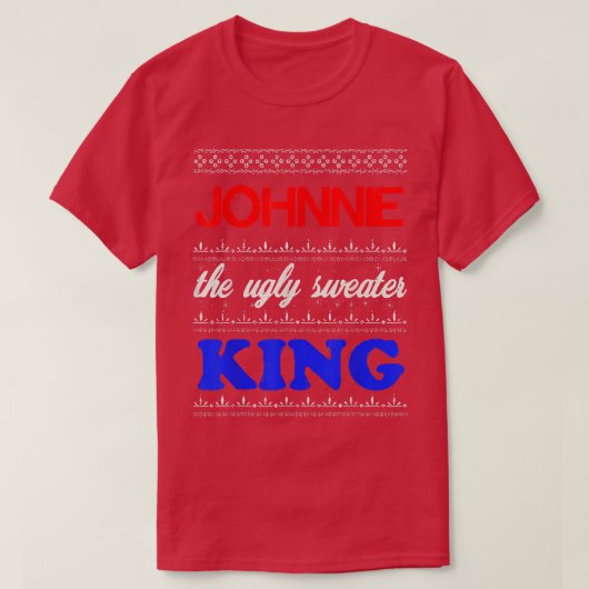 JOHNNIE der Ugly Sweater King Happy Holidays T-Shi T-Shirt (Design vorne)