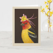 Johnnie der Western-Tanager-Karte Karte (Gelbe Blume)