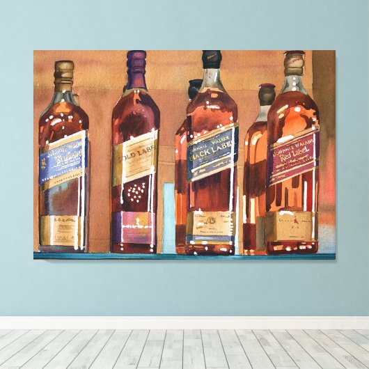 Johnnie Walker Leinwanddruck (Insitu (Holzboden))