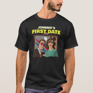 Johnnie's erstes Date Vintag Nostalgie Paare Dat T-Shirt