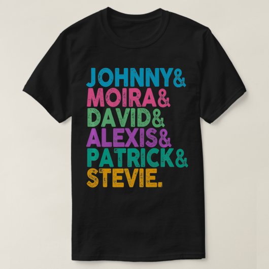Johnny And Moira And David and Aleis  Apparel Prem T-Shirt (Design vorne)