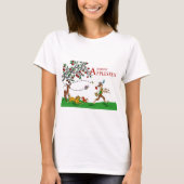 Johnny Appleseed T - Shirt, Tiere und Apfelbaum T-Shirt (Vorderseite)