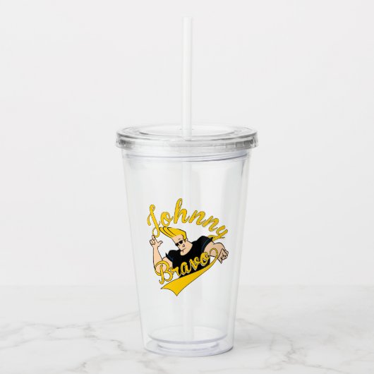 Johnny Bravo Athletic Graphic Acryltrinkbecher (Vorderseite)