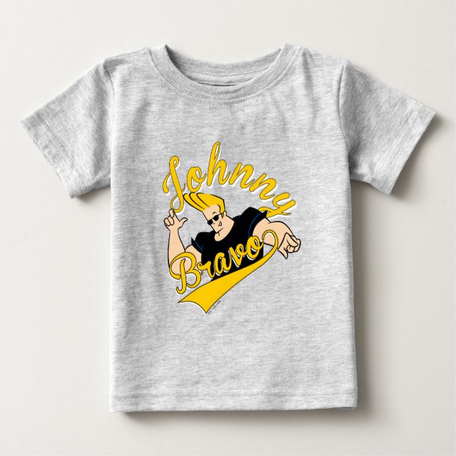 Johnny Bravo Athletic Graphic Baby T-shirt (Vorderseite)