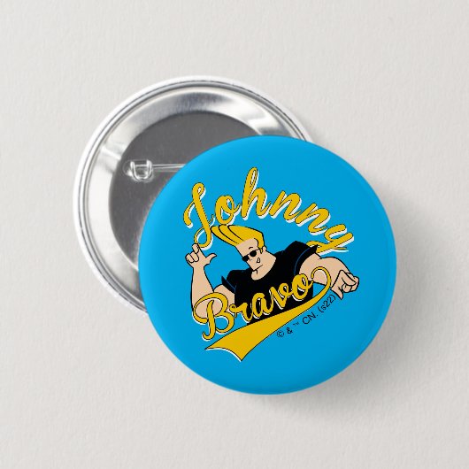 Johnny Bravo Athletic Graphic Button (Vorne & Hinten)