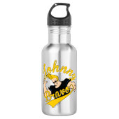 Johnny Bravo Athletic Graphic Edelstahlflasche (Vorderseite)