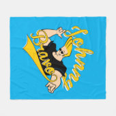 Johnny Bravo Athletic Graphic Fleecedecke (Vorderseite (Horizontal))