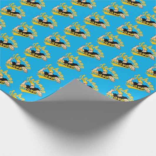 Johnny Bravo Athletic Graphic Geschenkpapier (Ecke)