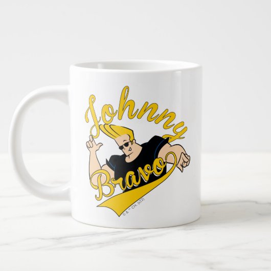 Johnny Bravo Athletic Graphic Jumbo-Tasse (Links)