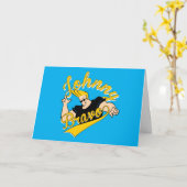 Johnny Bravo Athletic Graphic Karte (Gelbe Blume)