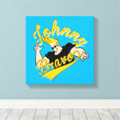 Johnny Bravo Athletic Graphic Leinwanddruck (Insitu (Holzboden))