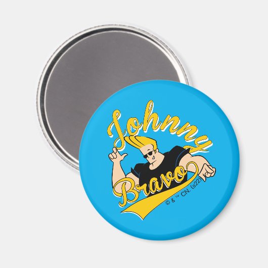 Johnny Bravo Athletic Graphic Magnet (Vorderseite/Rückseite)