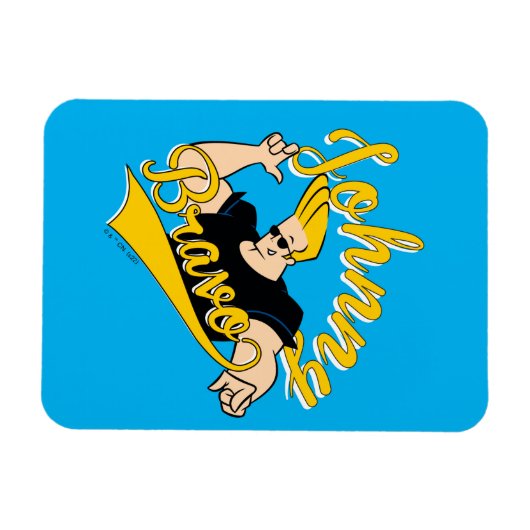 Johnny Bravo Athletic Graphic Magnet (Horizontal)