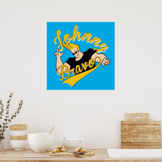 Johnny Bravo Athletic Graphic Poster (Küche)