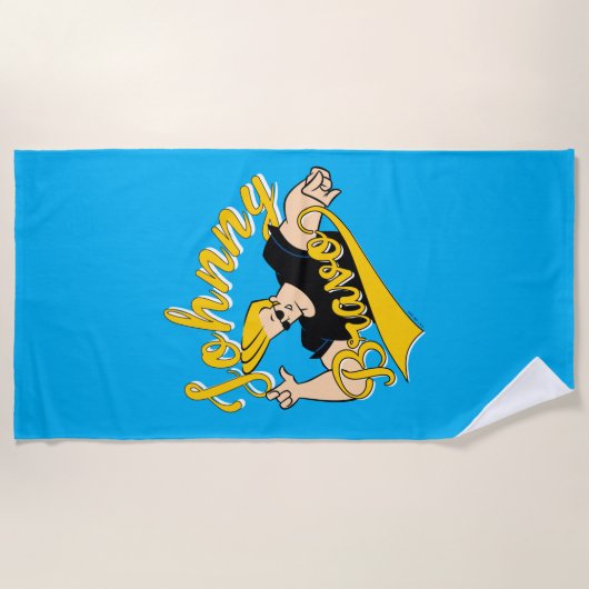 Johnny Bravo Athletic Graphic Strandtuch (Vorderseite)