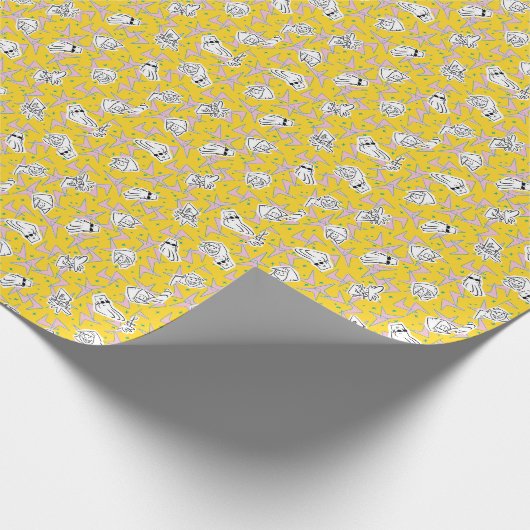 Johnny Bravo Characters Pattern Geschenkpapier (Ecke)