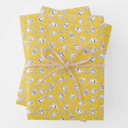 Johnny Bravo Characters Pattern Geschenkpapier Set (Beispiel)