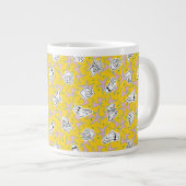 Johnny Bravo Characters Pattern Jumbo-Tasse (Vorderseite Rechts)
