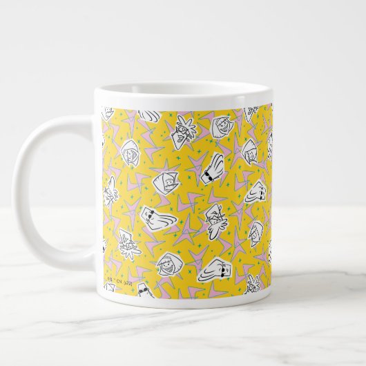 Johnny Bravo Characters Pattern Jumbo-Tasse (Links)