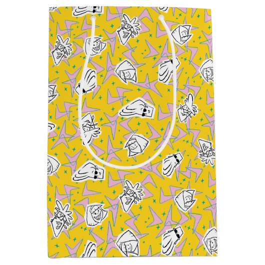 Johnny Bravo Characters Pattern Mittlere Geschenktüte (Vorderseite)