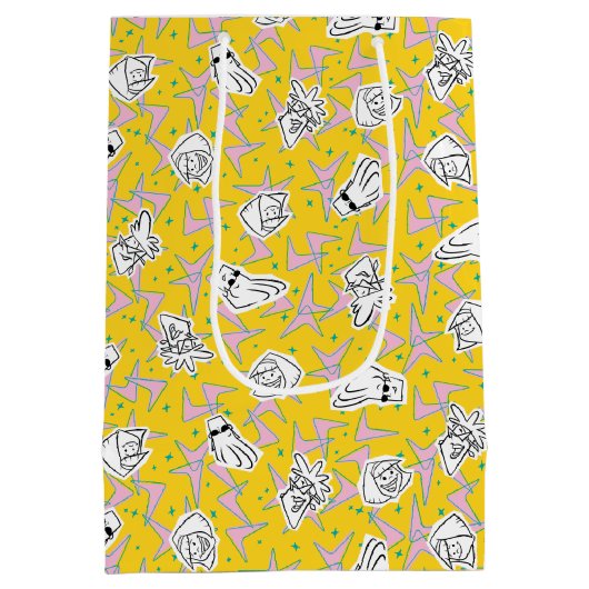 Johnny Bravo Characters Pattern Mittlere Geschenktüte (Rückseite)