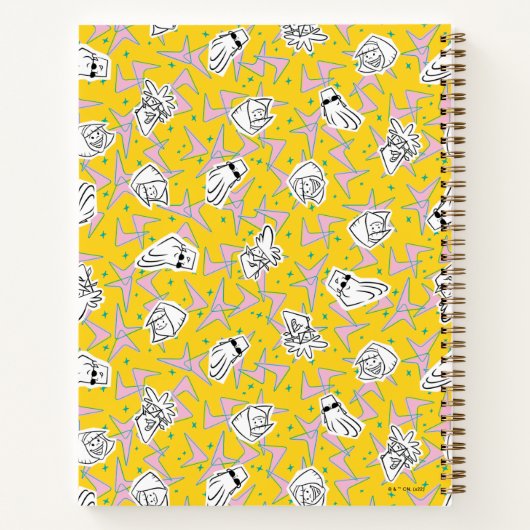 Johnny Bravo Characters Pattern Notizblock (Rückseite)
