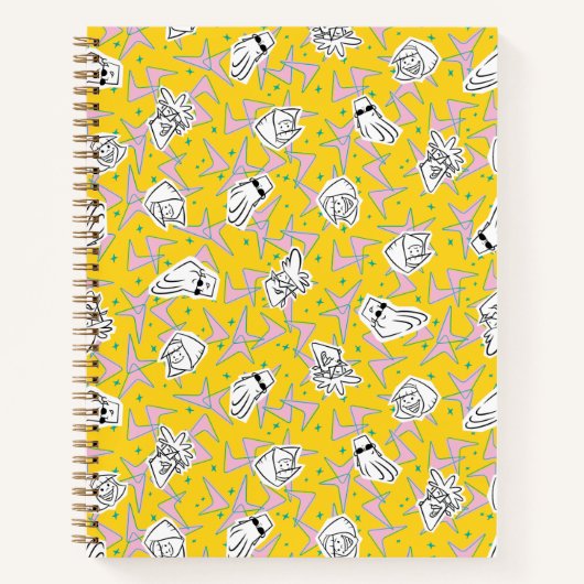 Johnny Bravo Characters Pattern Notizblock (Vorderseite)