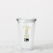 Johnny Bravo Collegiate Graphic Acryltrinkbecher (Rückseite)