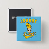 Johnny Bravo Collegiate Graphic Button (Vorne & Hinten)
