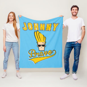 Johnny Bravo Collegiate Graphic Fleecedecke