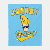 Johnny Bravo Collegiate Graphic Fleecedecke (Vorderseite)
