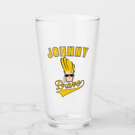 Johnny Bravo Collegiate Graphic Glas (Vorderseite)
