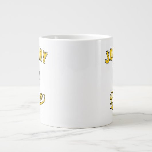 Johnny Bravo Collegiate Graphic Jumbo-Tasse (Vorderseite)