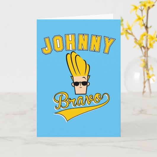 Johnny Bravo Collegiate Graphic Karte (Gelbe Blume)